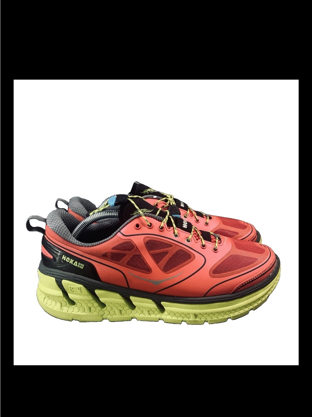 Hoka One One Conquest Women Running Shoe Pink Yellow US 11W Sport 20108 025 PPCC
